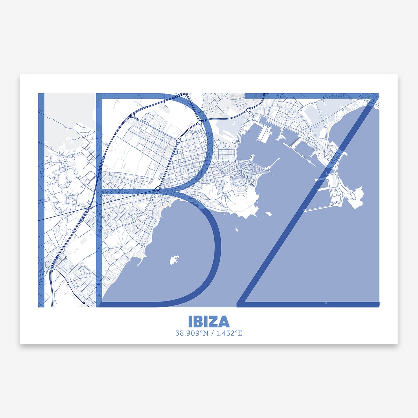 Ibiza map V07 Med / No Frame / No