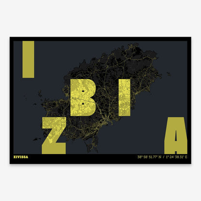 Mapa artístico de Ibiza – "Cada Letra a su Aire"