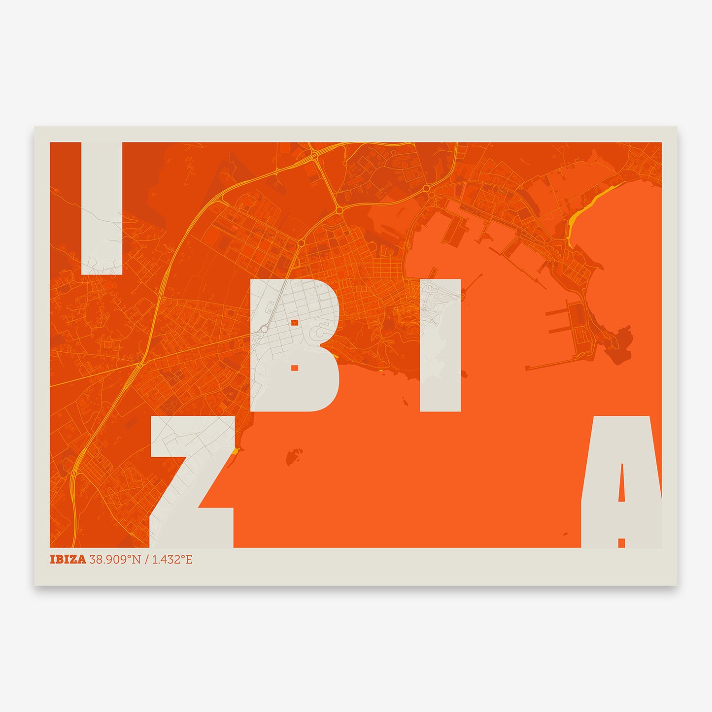 Ibiza map V08 Tribal / Frame / No