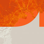 Detalle de la lámina tipográfica de Ibiza, textura del papel Giclée