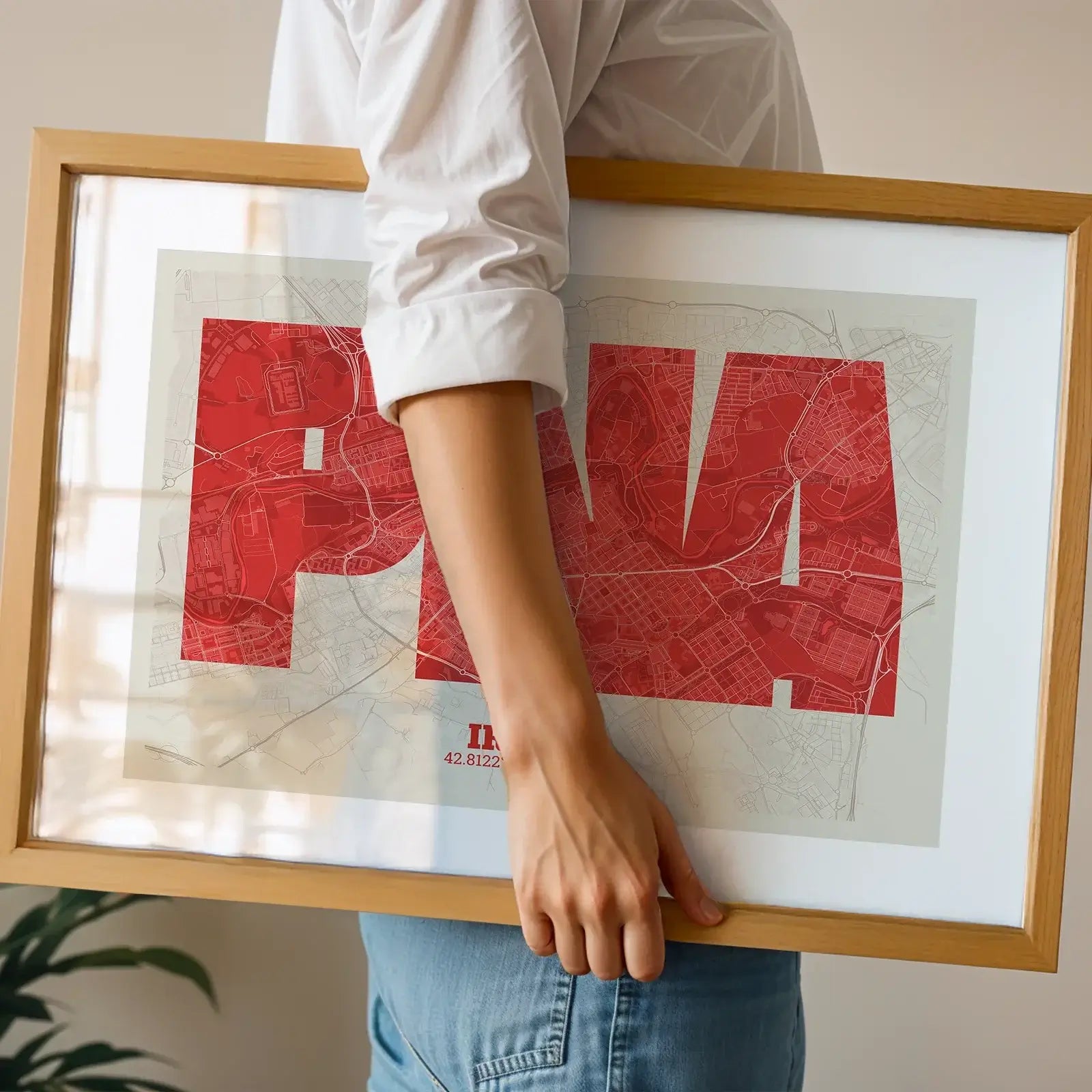 Lámina decorativa de Iruña – Arte tipográfico moderno