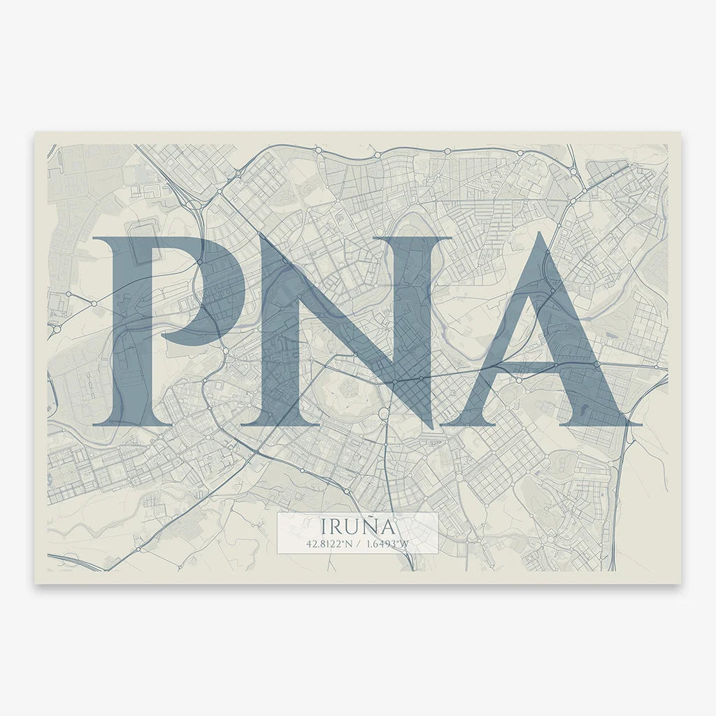 Elegant print of Pamplona – Minimalist and sophisticated poster