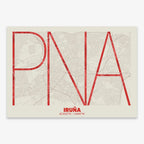 Decorative poster of Pamplona – Ultra-fine typographic art