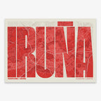 Graphic souvenir of Iruña – Contemporary typographic print