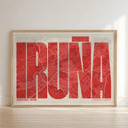 Graphic souvenir of Iruña – Contemporary typographic print