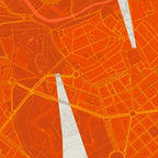 Detalle de la lámina tipográfica de Iruña, textura del papel Giclée