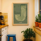 Decorative print of Jaén – Modern typographic art