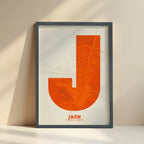 Decorative print of Jaén – Modern typographic art