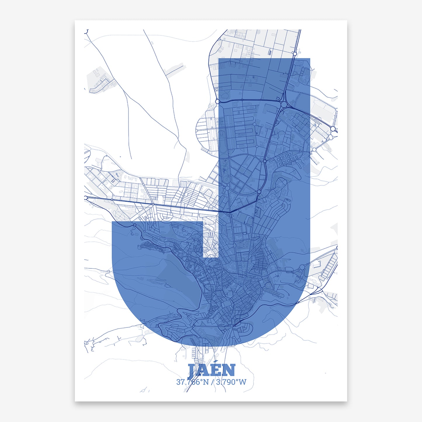 Jaen Map V02 Med / Frame / Yes