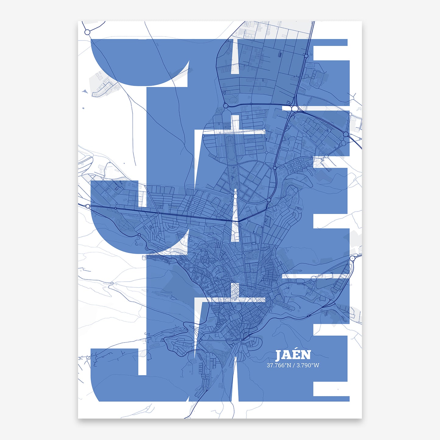 Jaen Map V03 Med / Frame / Yes