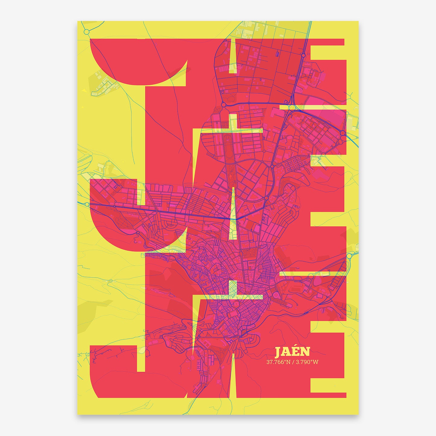 Jaen Map V03 Miami / No Frame / No