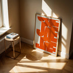 Artistic poster of Jaén with geometric typography - Personalized decoration