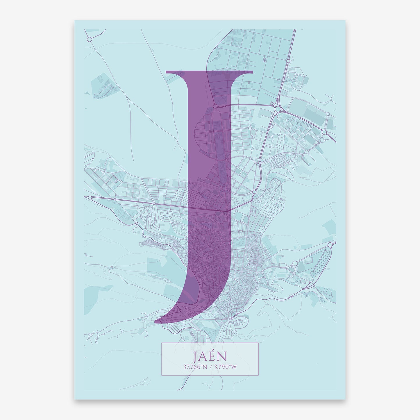 Jaen Map V06 Shabby / No Frame / No