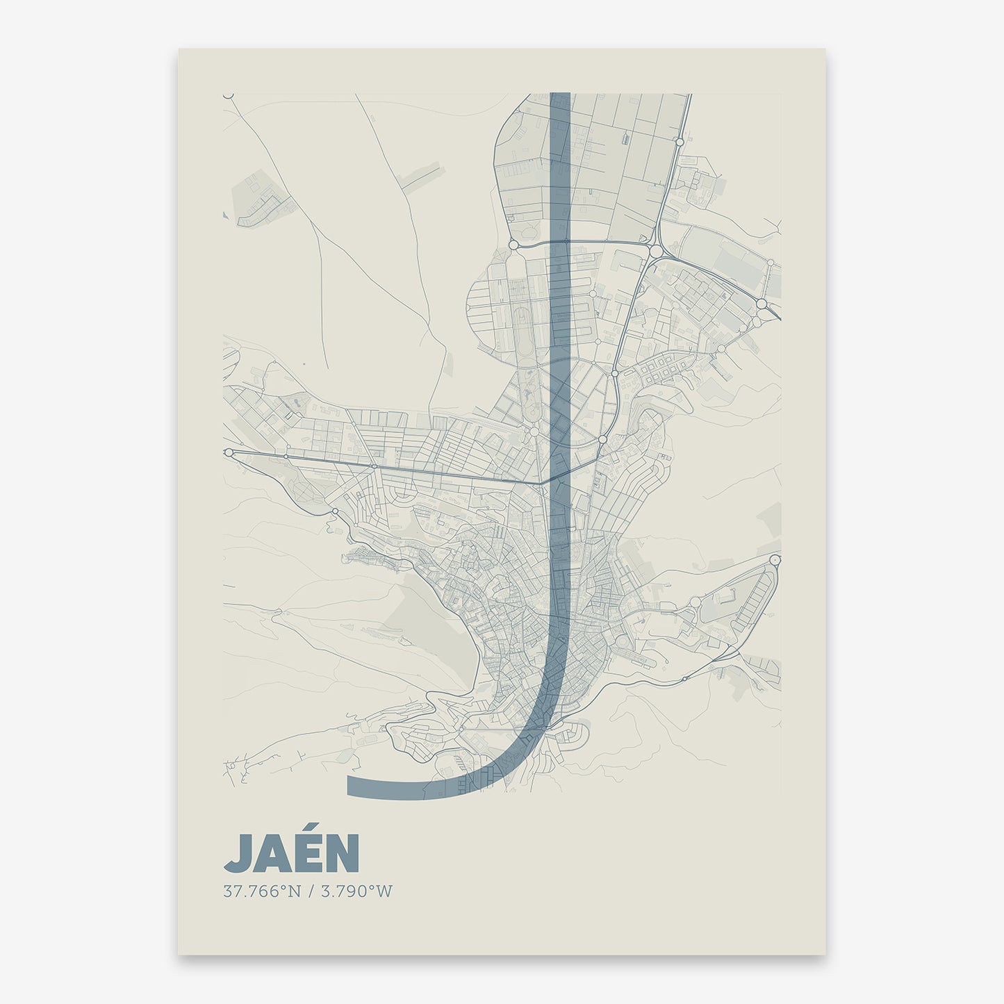 Jaen Map V07 Seaside / No Frame / No