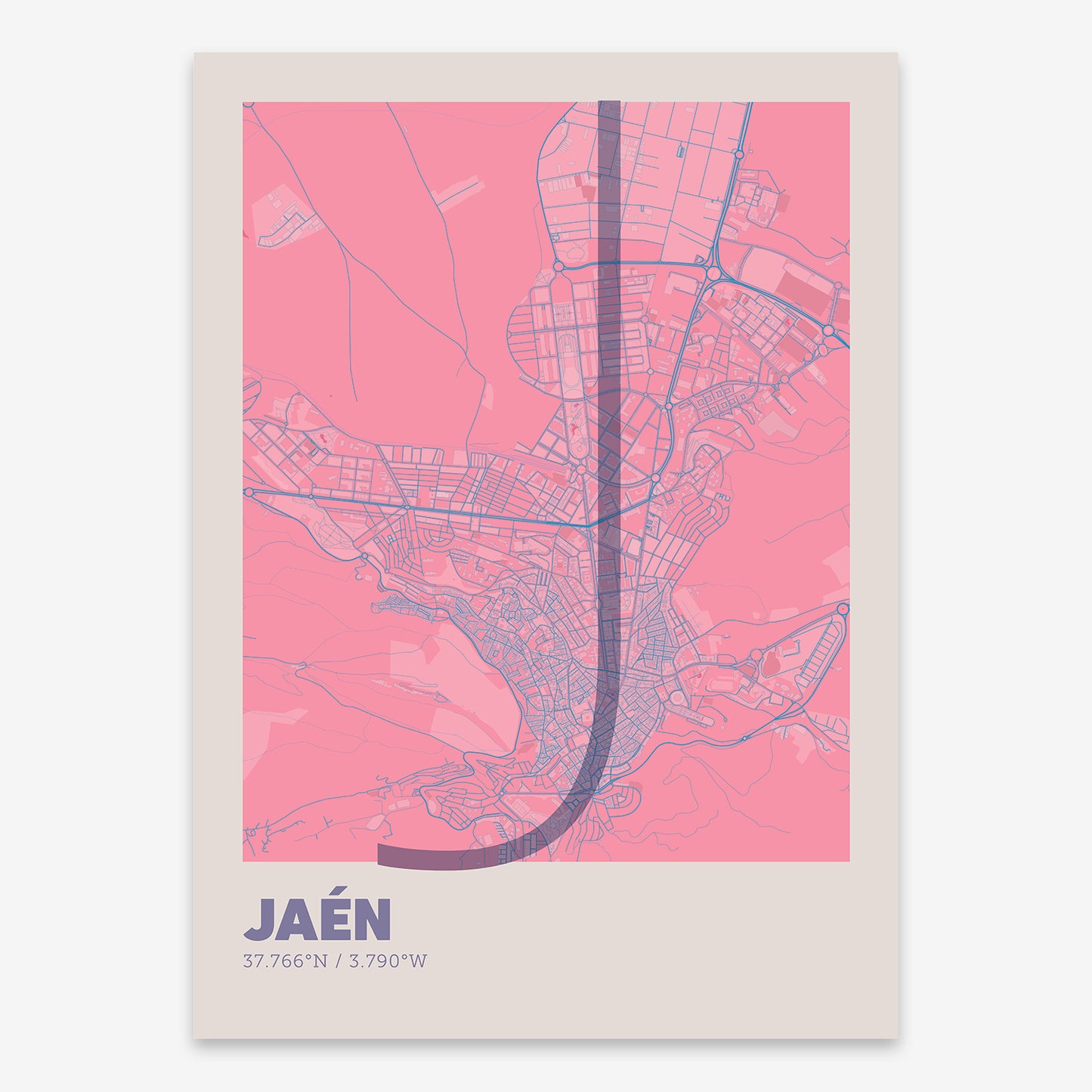 Jaen Map V07 Tuscan / No Frame / No