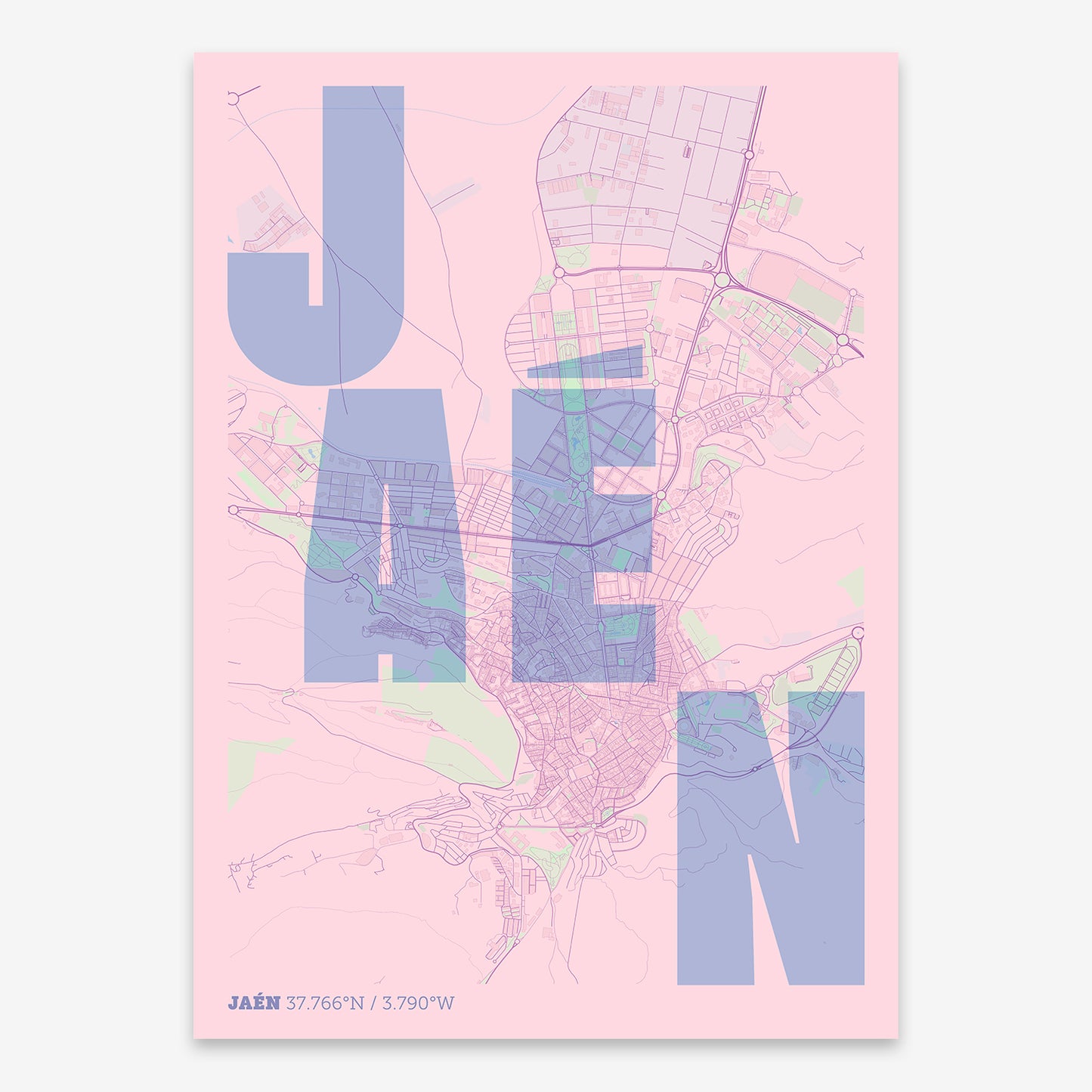 Jaen Map V08 Nursery / No Frame / No