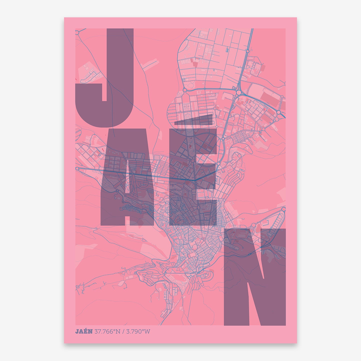 Jaen Map V08 Tuscan / No Frame / No