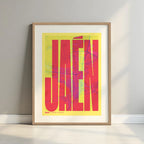 Graphic souvenir of Jaén – Contemporary typographic print