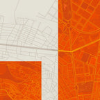 Detalle de la lámina tipográfica de Jaen, textura del papel Giclée