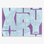 Póster artístico de jerez con tipografía geométrica - Decoración personalizada