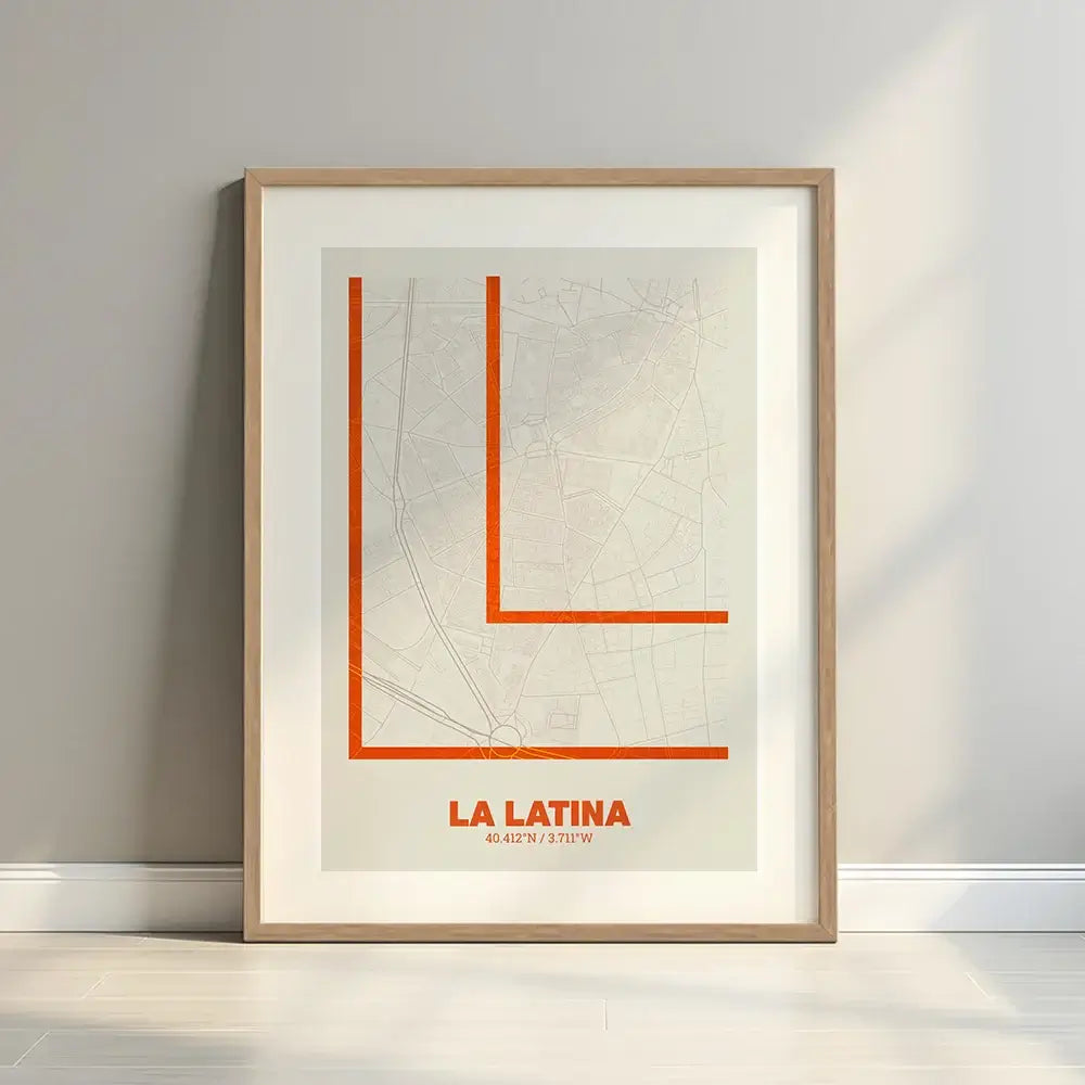 Póster de La Latina, Madrid – Arte tipográfico ultrafino