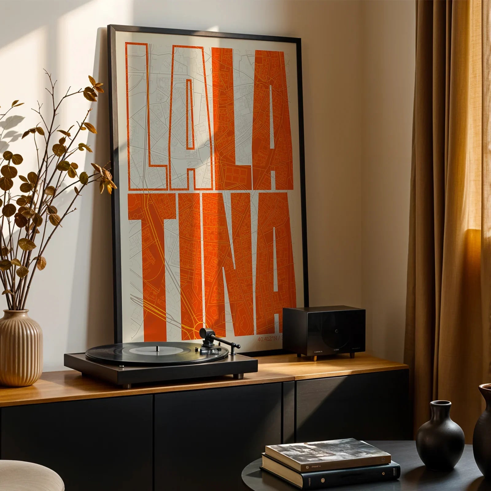 Graphic souvenir of La Latina, Madrid – Contemporary typographic print