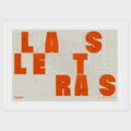 Lámina tipográfica de Las Letras – diseño Revoltosa, sin marco sobre papel