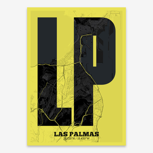 Las Palmas Map V02 Night / Frame / Yes