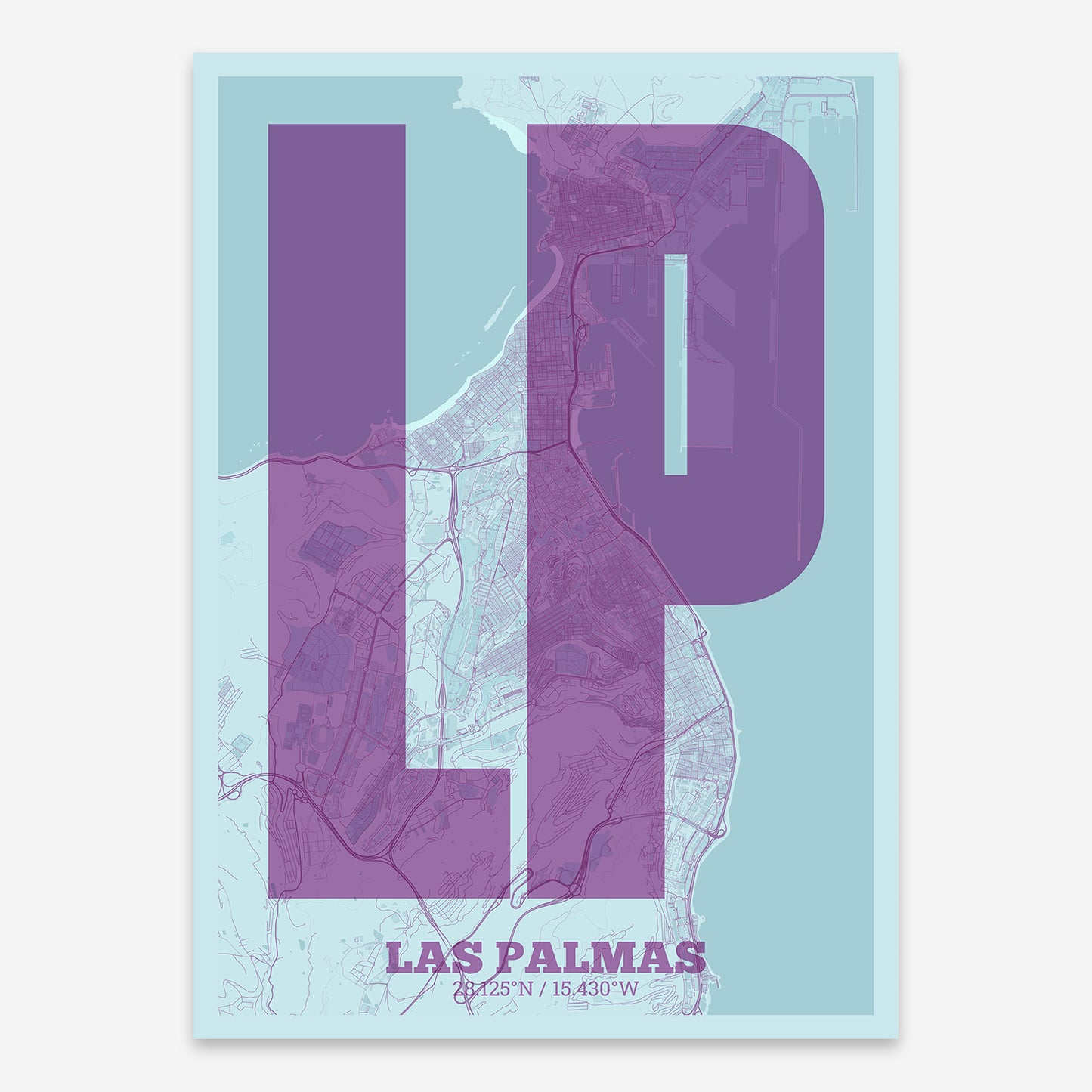 Las Palmas Map V02 Shabby / No Frame / No