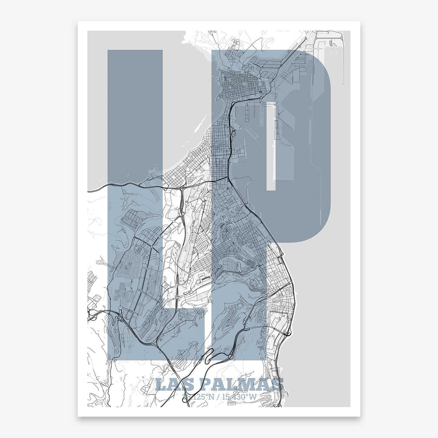 Las Palmas Map V02 Urban / Frame / No