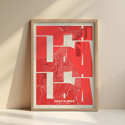 Ilustración de Las Palmas con tipografía geométrica – "Las Letras Inseparables"