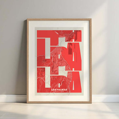 Ilustración de Las Palmas con tipografía geométrica – "Las Letras Inseparables"