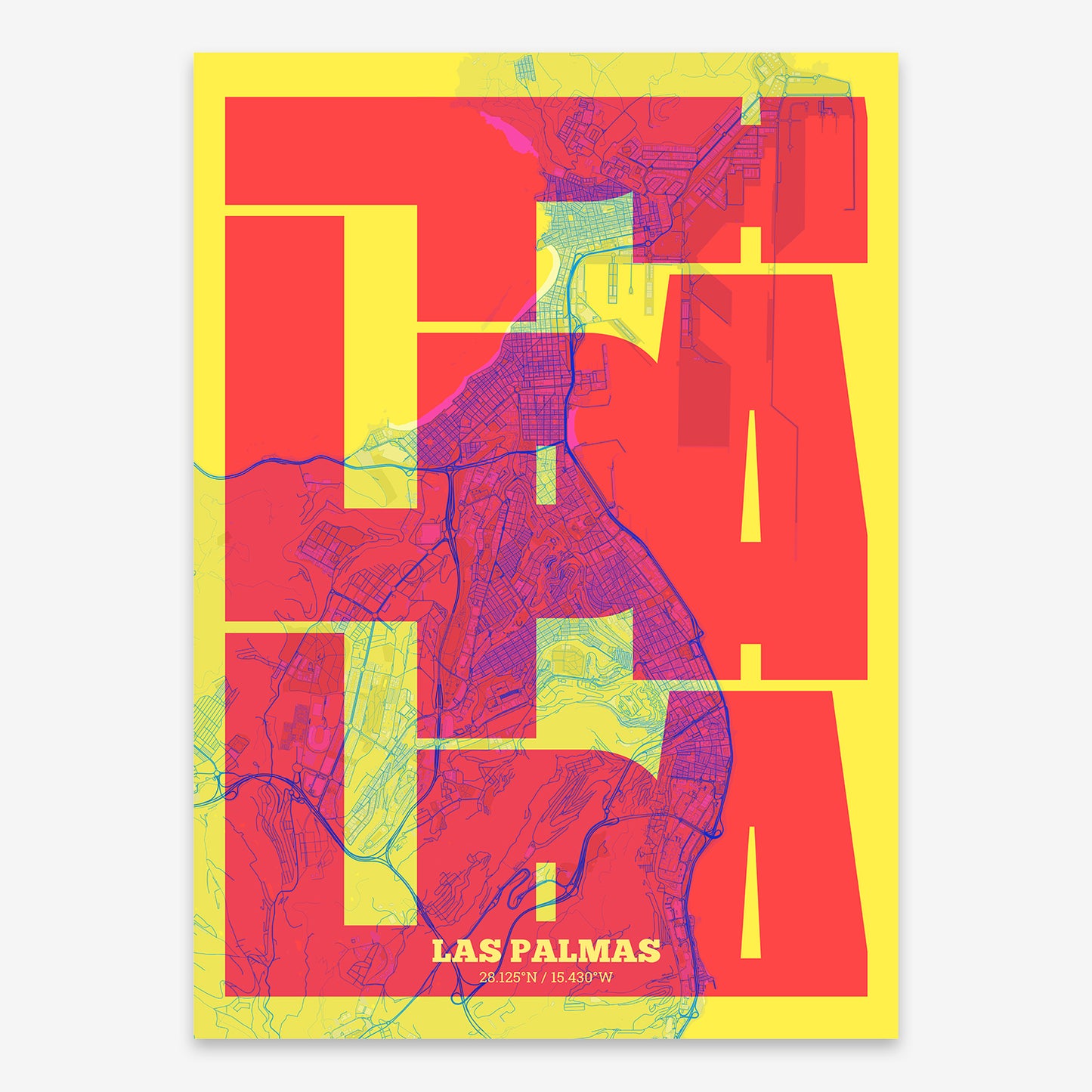 Las Palmas Map V03 Miami / No Frame / No