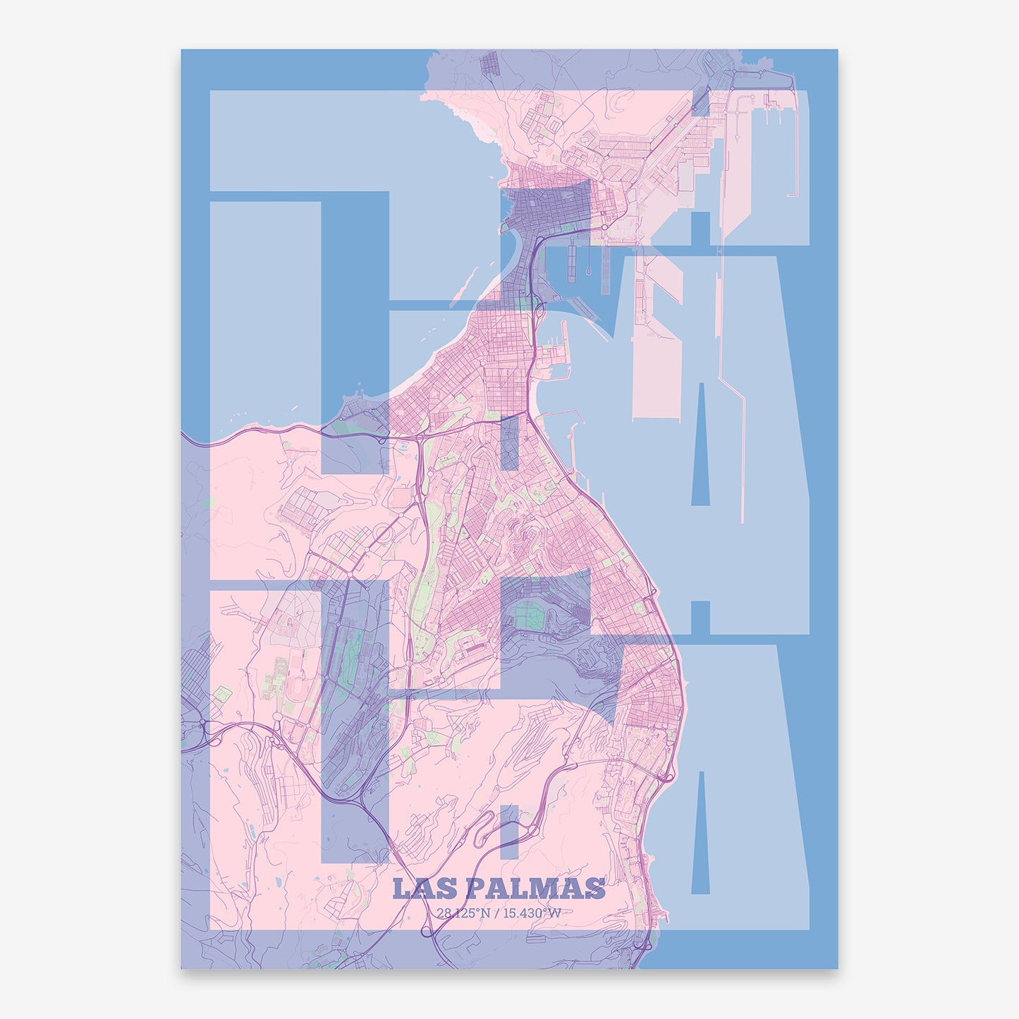 Las Palmas Map V03 Nursery / No Frame / No