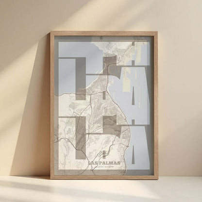 Ilustración de Las Palmas con tipografía geométrica – "Las Letras Inseparables"