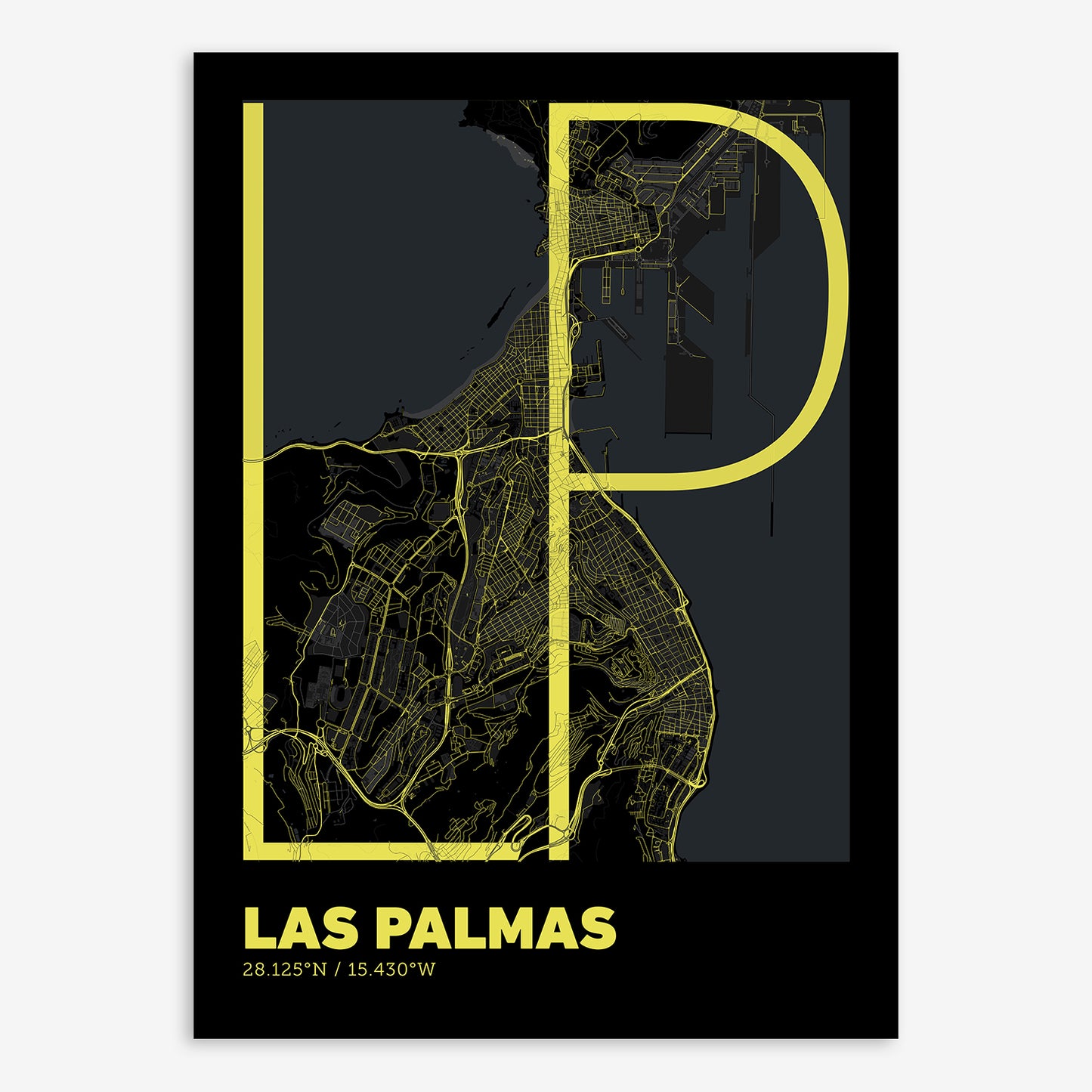 Las Palmas Map V07 Night / No Frame / No