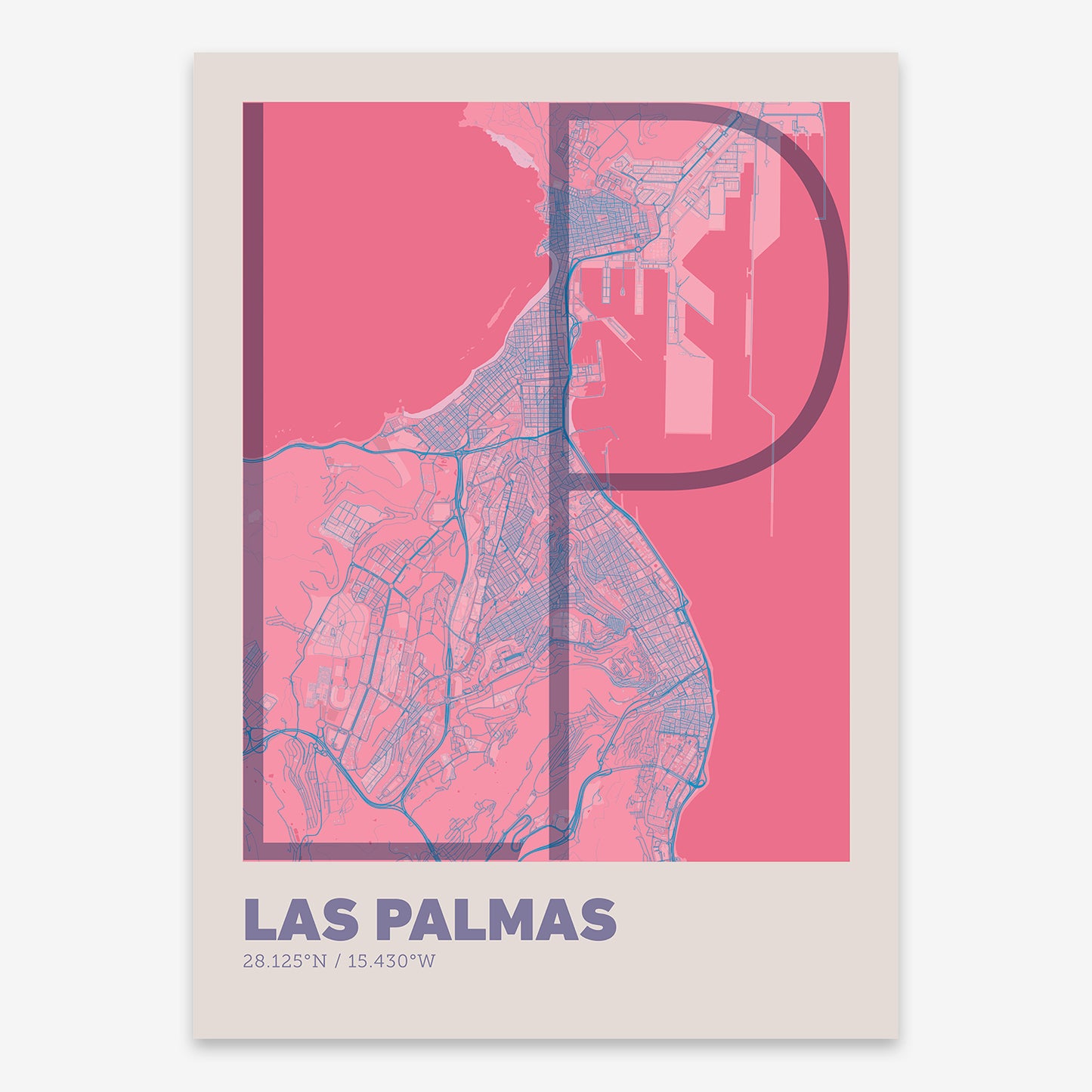 Las Palmas Map V07 Tuscan / No Frame / No