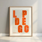 Lámina creativa de Las Palmas – Diseño gráfico y tipografía sobre mapa