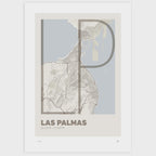 Lámina tipográfica de Las Palmas de Gran Canaria – diseño Ultrafina, sin marco sobre papel