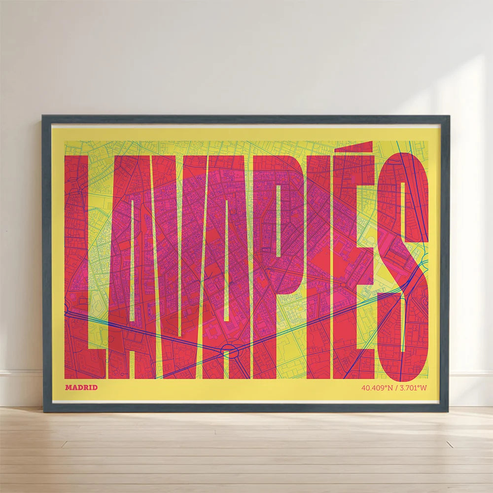 Graphic memory of Lavapiés, Madrid – Contemporary typographic print