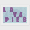 Lámina tipográfica de Lavapiés – diseño Revoltosa, sin marco sobre papel