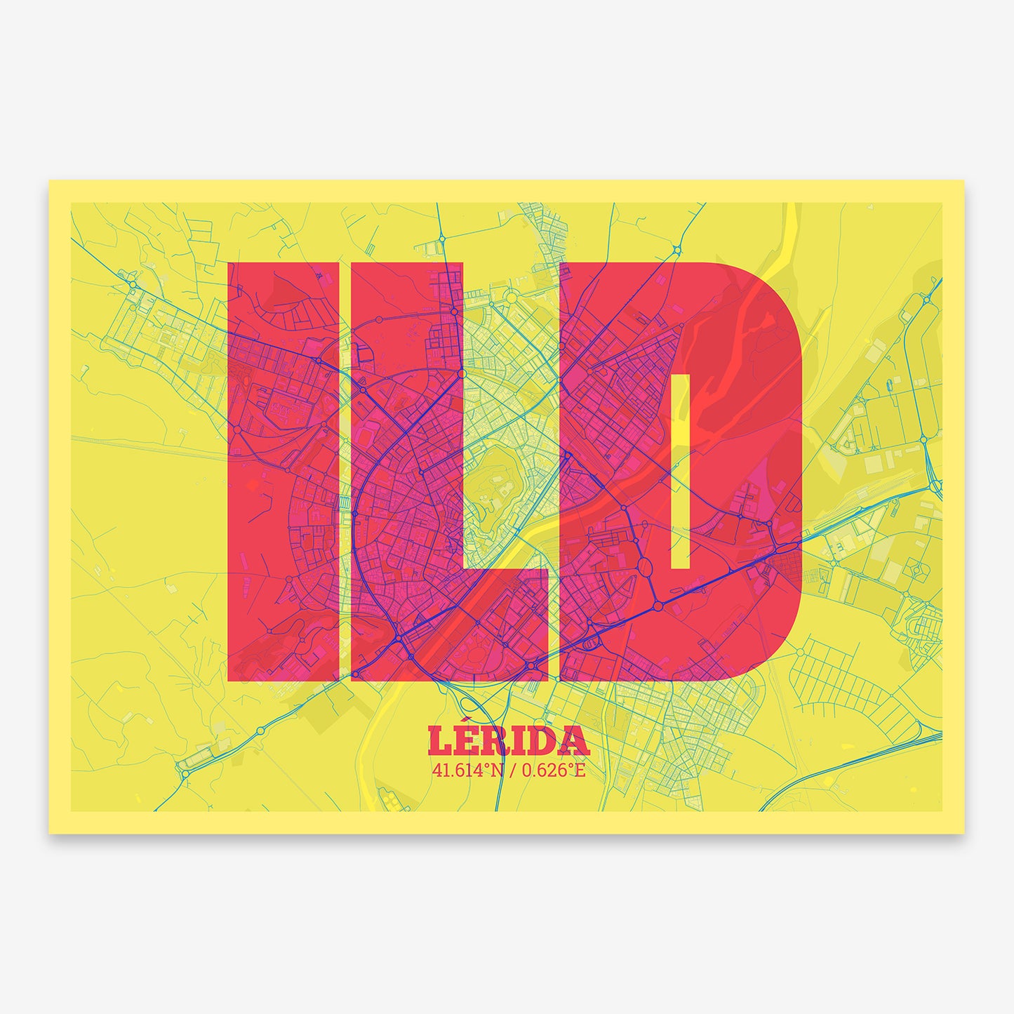 Lerida Map V02 Miami / Frame / No