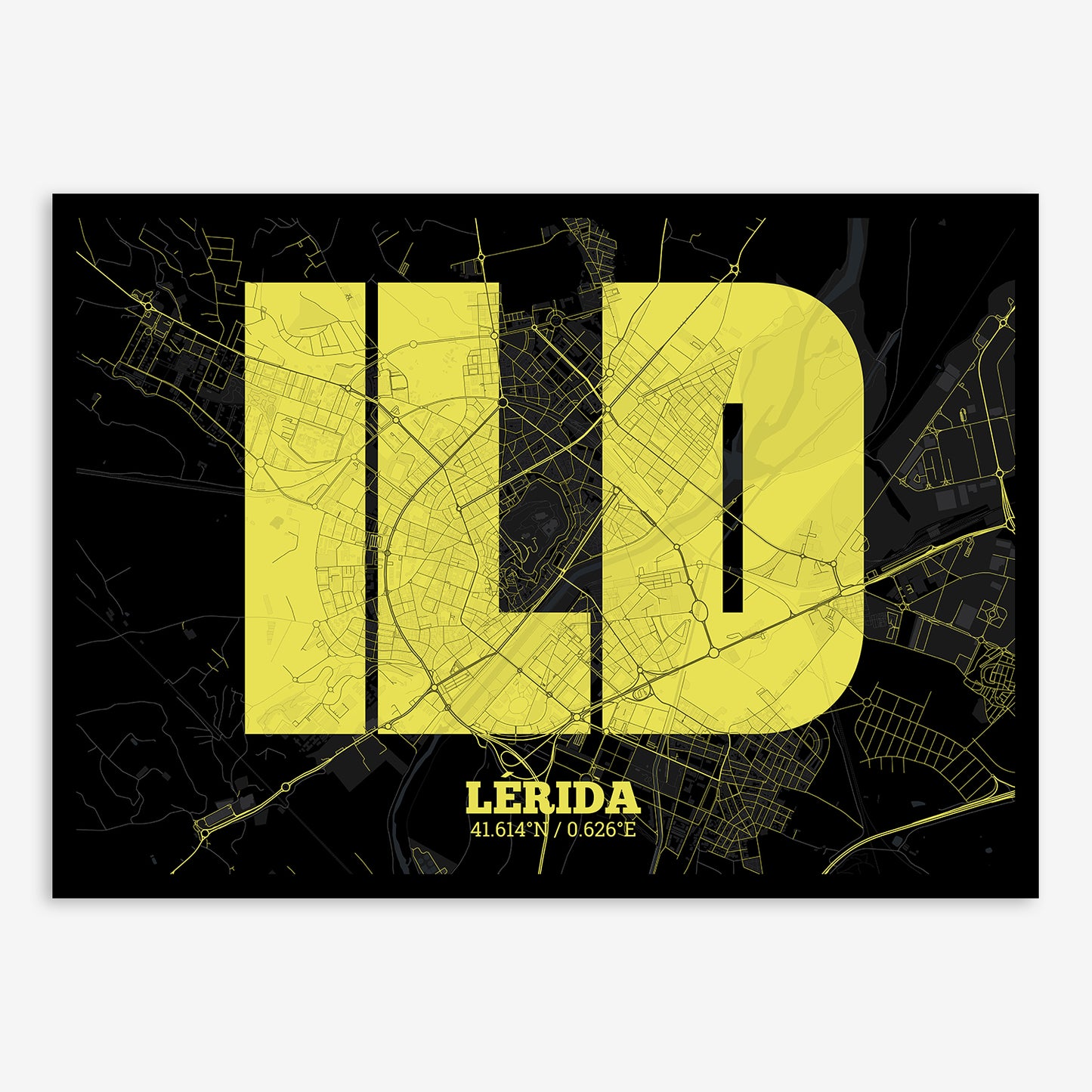 Lerida Map V02 Night / No Frame / No