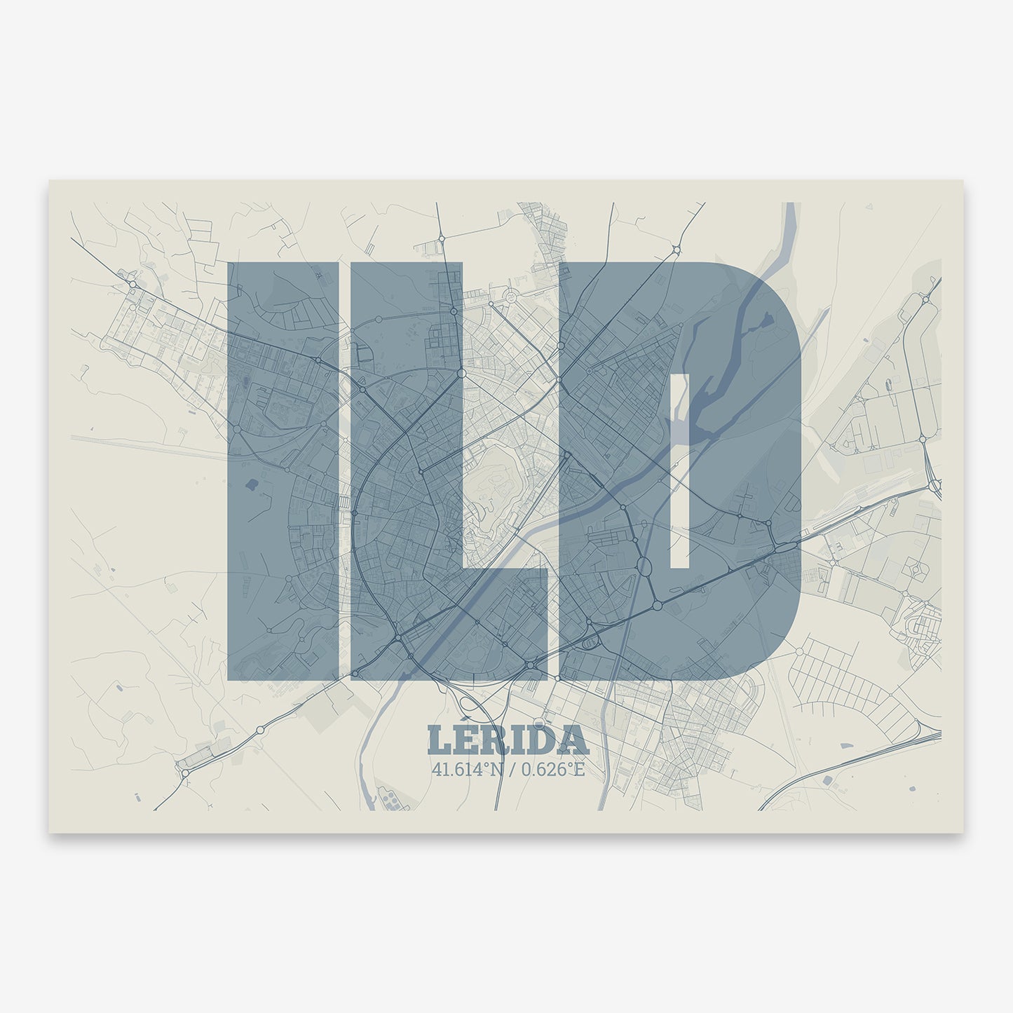 Lerida Map V02 Seaside / Frame / No