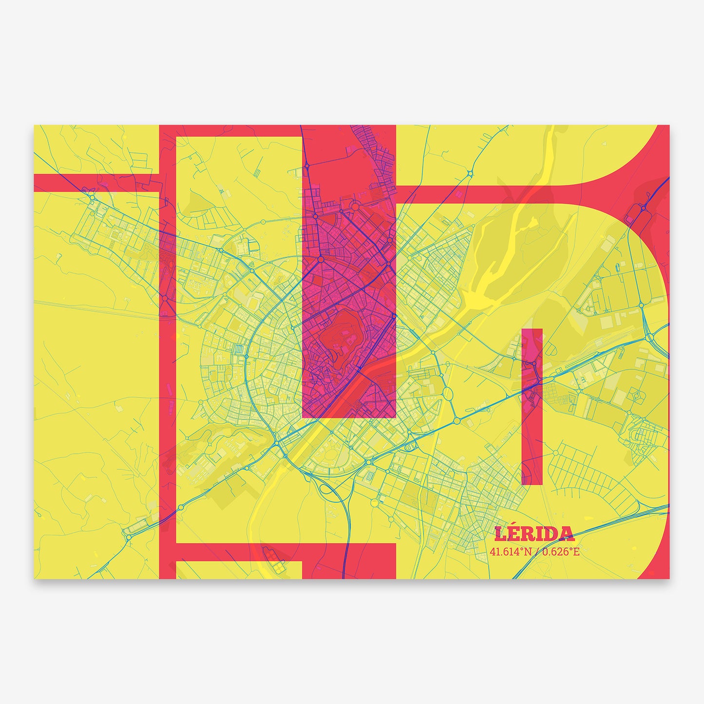 Lerida Map V03 Miami / No Frame / No