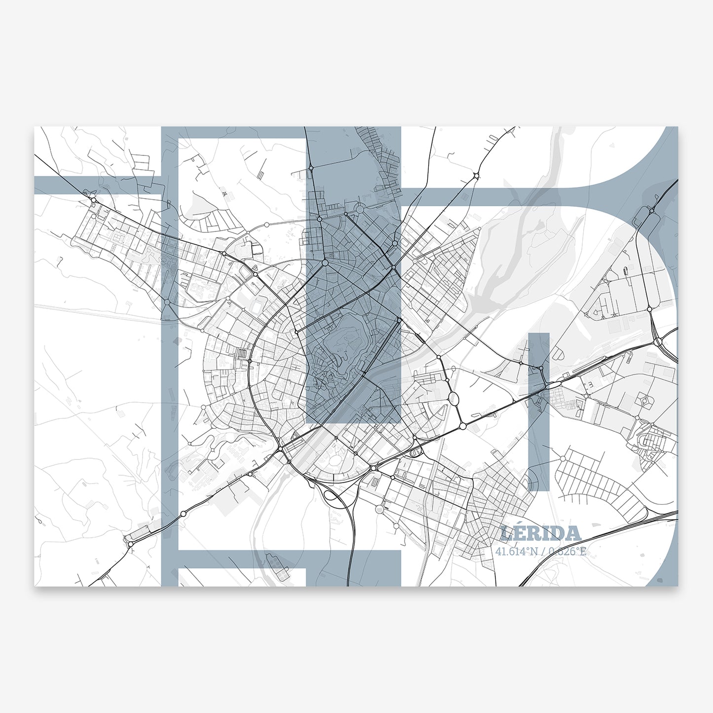 Lerida Map V03 Urban / Frame / No