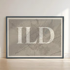 Lámina elegante de Lérida – Póster minimalista y sofisticado