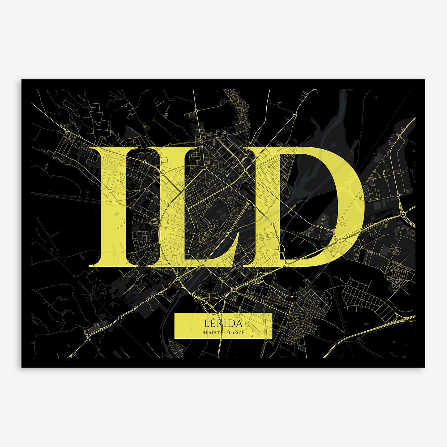 Lerida Map V06 Night / Frame / No