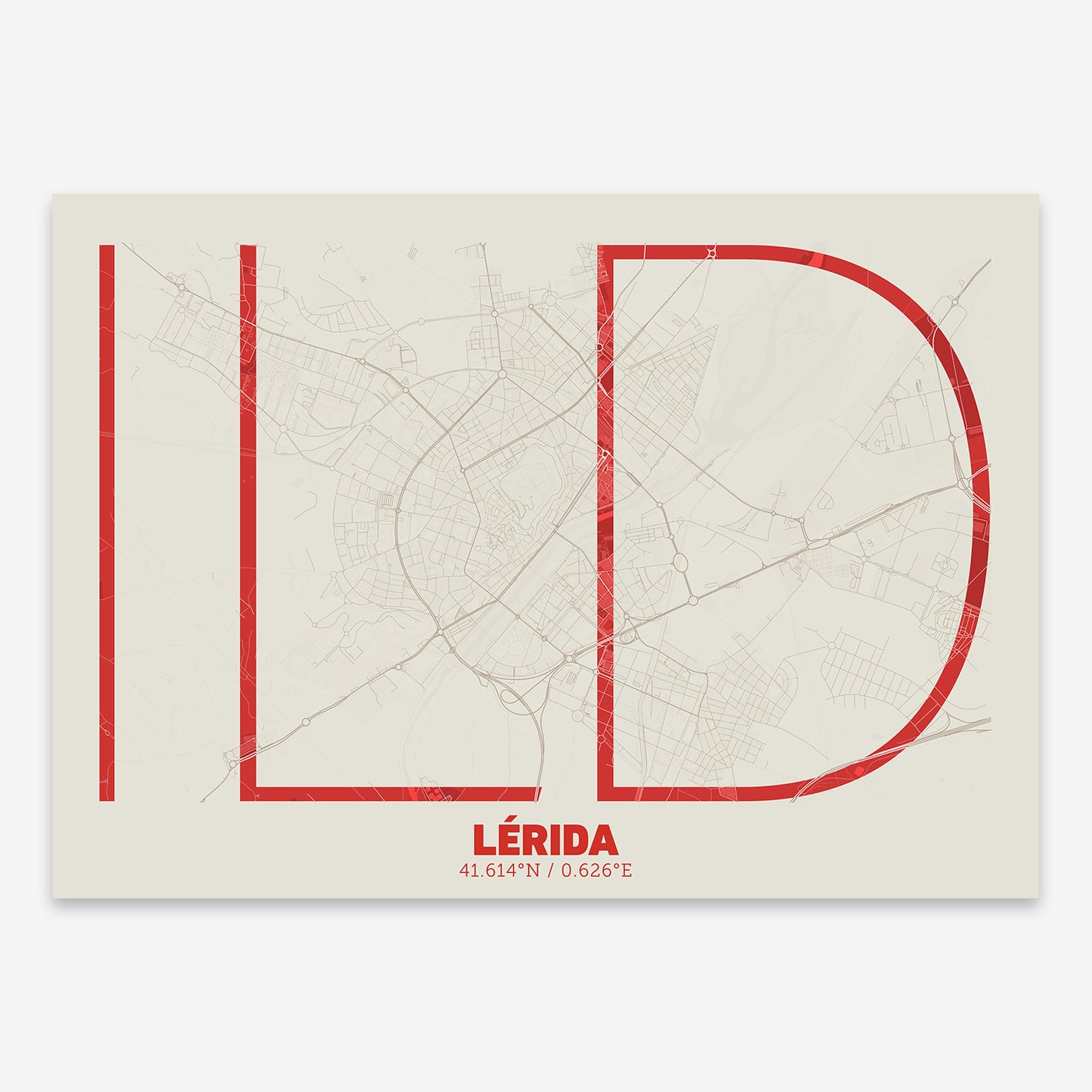 Lerida Map V07 Boho / Frame / Yes