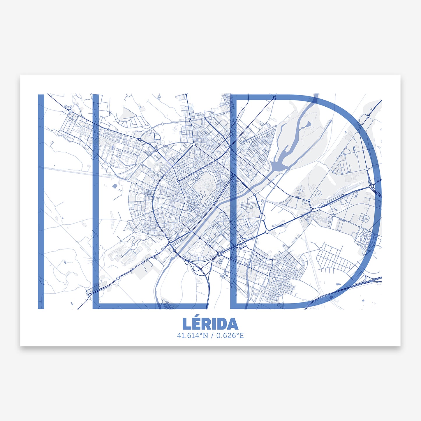 Lerida Map V07 Med / No Frame / No